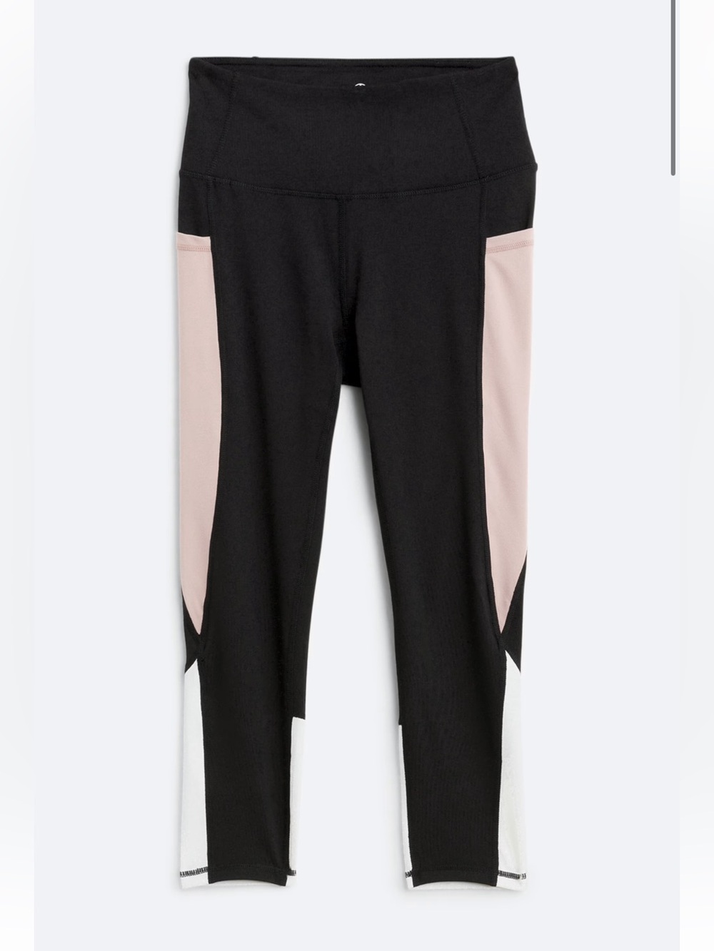 GAIAM Black Colorblock 3/4 leggings XL NWOT
